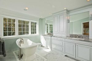 Spacious vanities in master bathroom