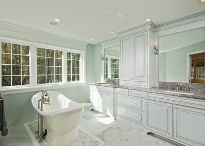 Spacious vanities in master bathroom