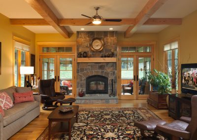 Living room with fireplace